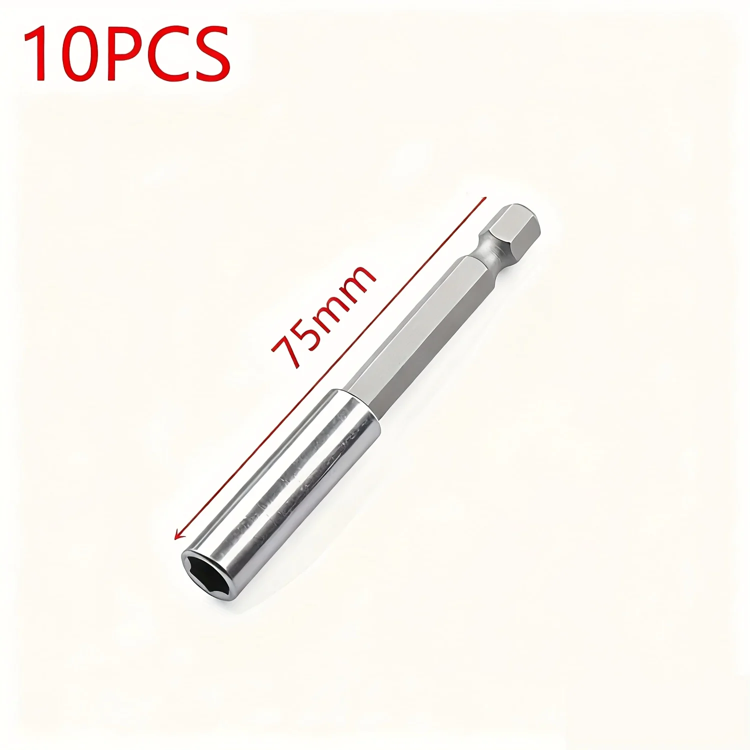 VKKM 10PCS 75mm Strong Magnetic Bit Extension Bar 1/4 Inch Hex Quick Change Connecting Rod High Hardness Drill Bit Holder for Impact Driver Screwdriver