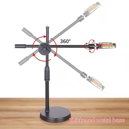 Imagen 2 del producto Trípode superior para mesa, soporte de mesa para disparar, trípodes con soporte para teléfono móvil, brazo de pluma para teléfonos inteligentes, fotografía, Vlogging