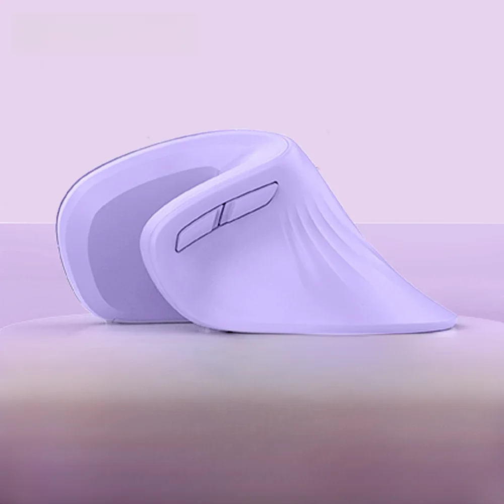 Seenda Ergonomic Vertical Mouse Jiggler Bluetooth 2.4g Wireless Mice for Computer Laptop Notebook PC Purple