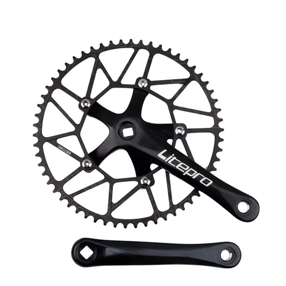 AliExpress NONE Litrpro Mountain Road Folding Bicycle Crank 170mm Square Hole BCD 130MM Bicycle Accessories Fixed Gear Crankset Bike Crankset