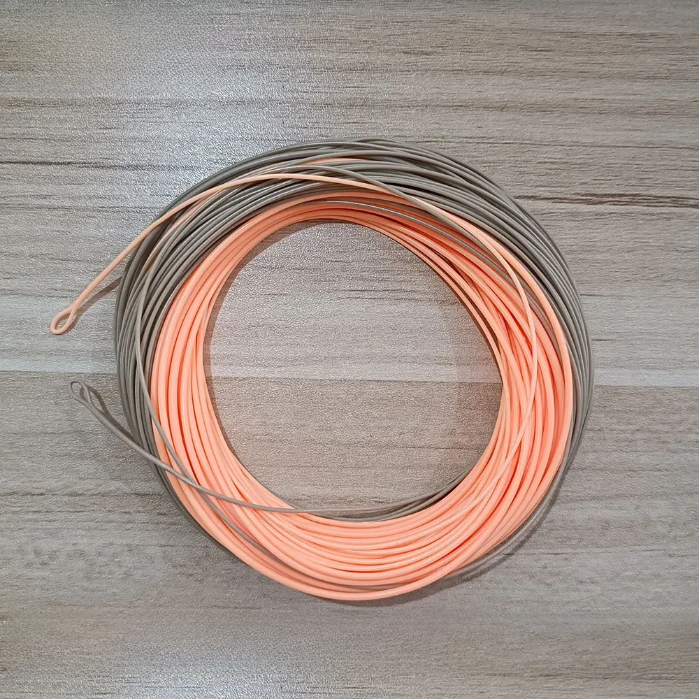 Bimoo 90FT Jednoręczna żyłka wędkarska Spey Fly Weight Fowarded Floating Fly Line z 2 pętlami spawalniczymi WF-1F~WF-7F Camo Peach — zdjęcie 2