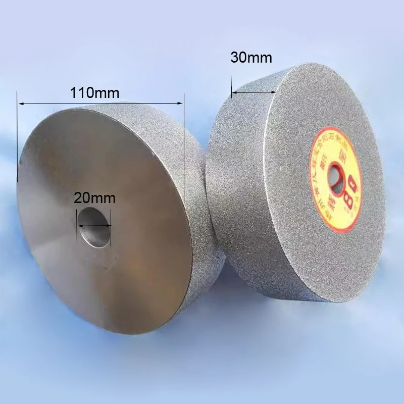 

Electroplated Diamond Parallel Grinding Wheel 110x30 x20mm Holes 2 Sides Jade Agate Tungsten Steel Grinding Polishing Wheel