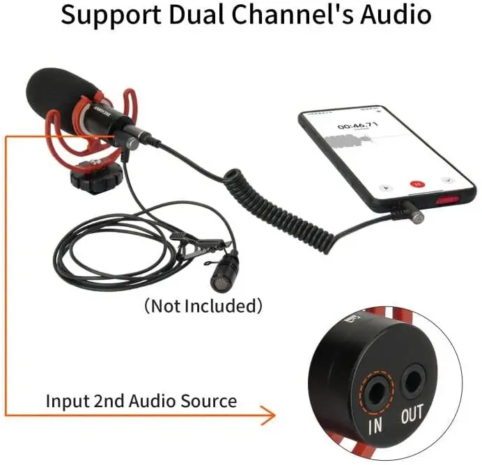 ANDYCINE M1 Pro ไมโครโฟนวิดีโอกล้อง Mount Shotgun Mic สำหรับกล้อง DSLR,โทรศัพท์,action กล้อง Furry กระจก