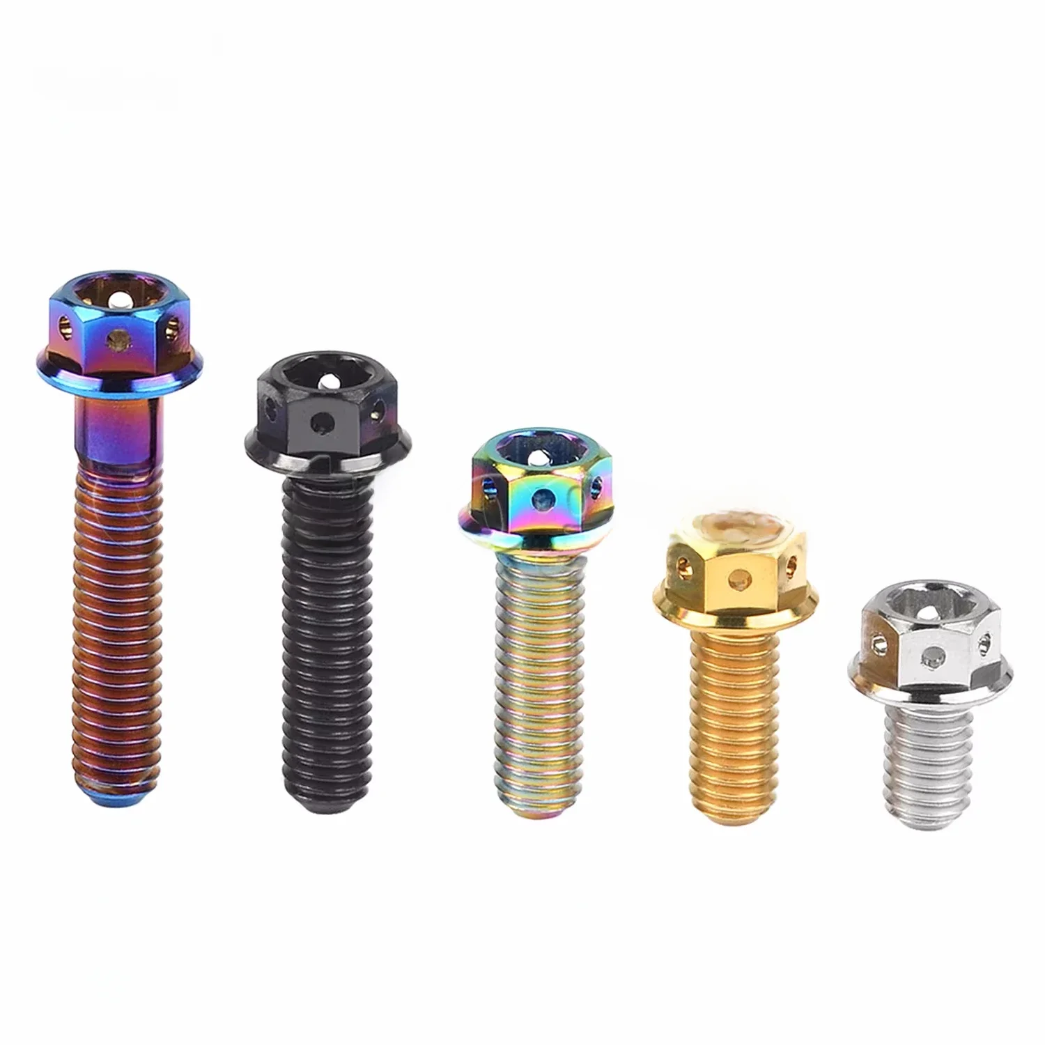 AliExpress CATDOGBEAR Catdogbear 4PCS M10 Titanium Bolt 20 25 30 35 40 45 50 55 60 65 70 75 80 85 90mmmm Flange Hex Head Screw for Bicycle Refitted