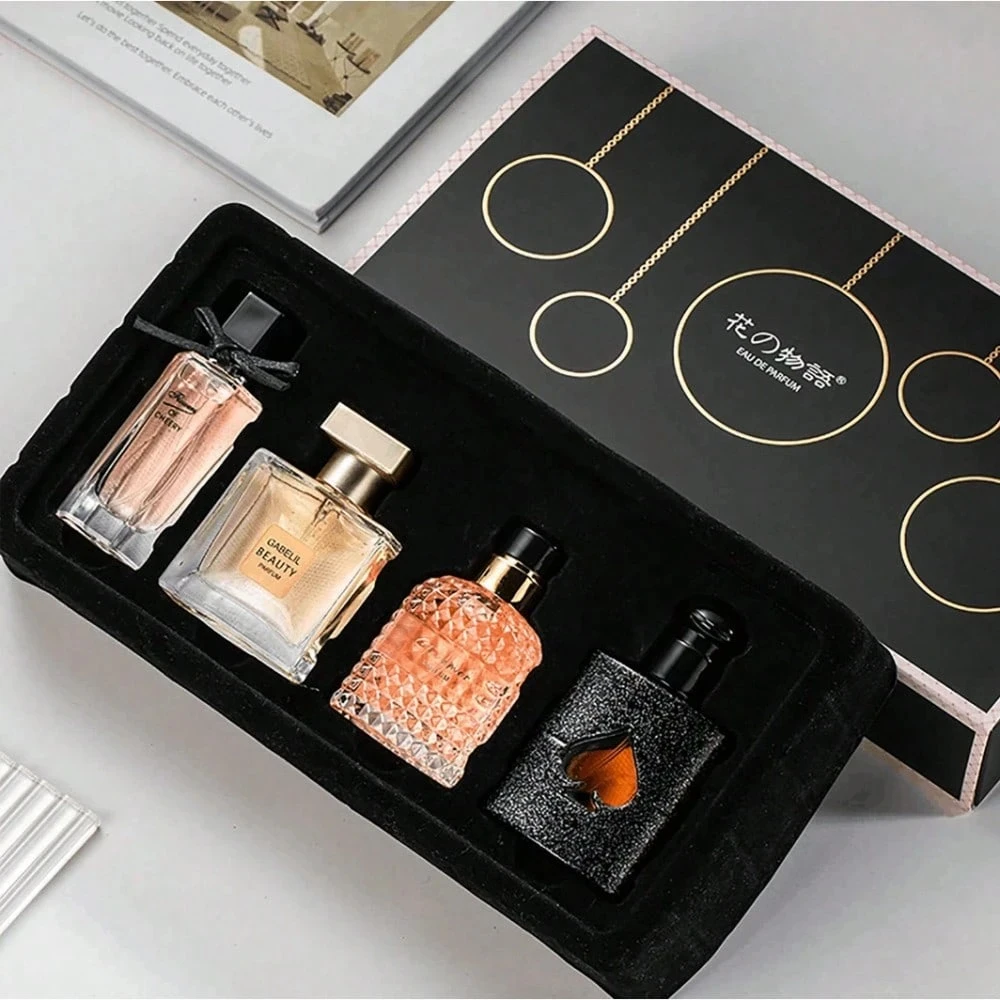

Perfume Gift Sets For Women & Men, 4 Packs Mini Fragrance Sampler Set, Eau De Parfum With Floral & Woody Notes, Perfect Christma