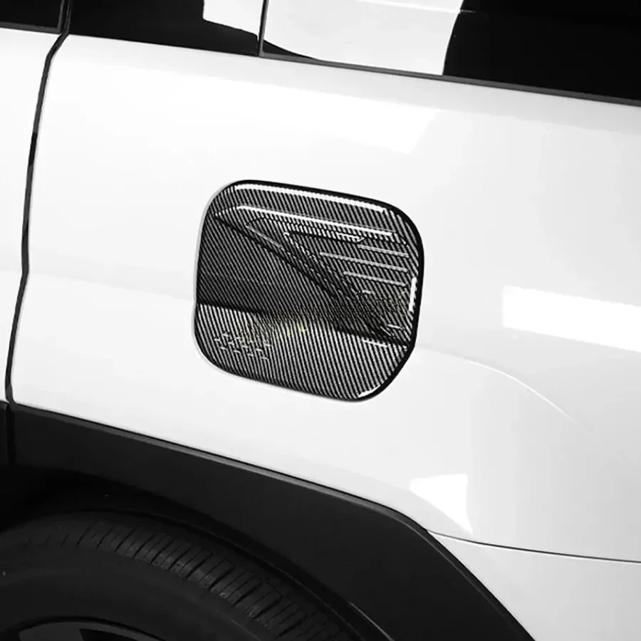 Carbon Fiber Car Gas Fuel Tank Cap Oil Box Cover Trim Accessories For Hyundai Santa Fe 2024 2025