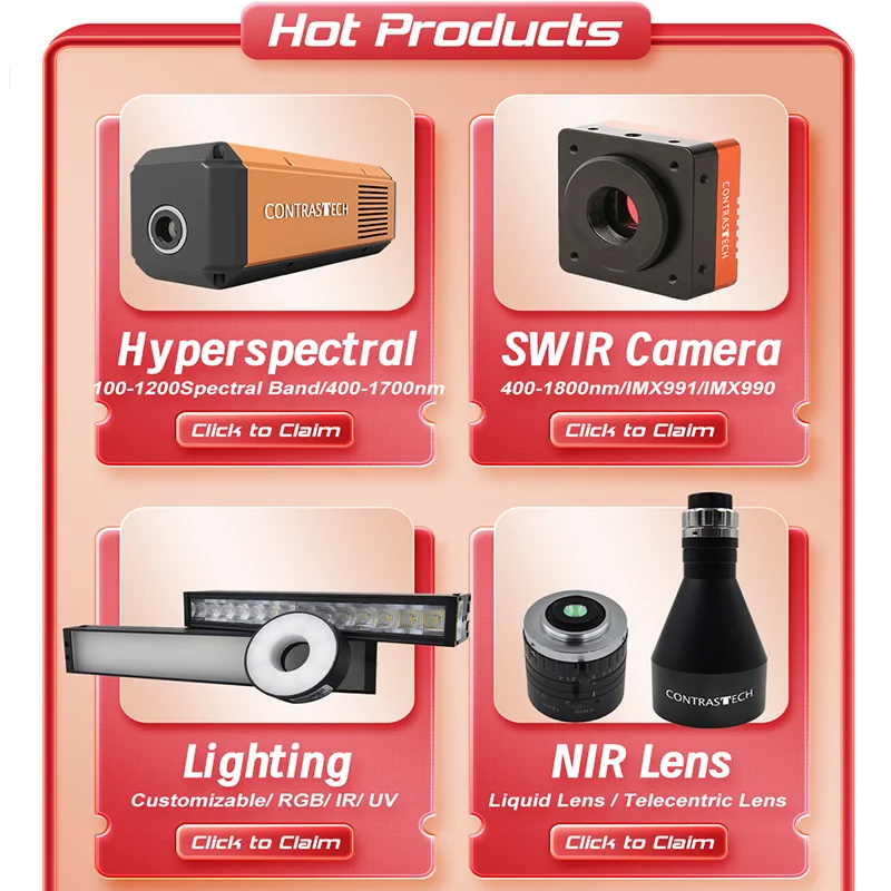 5MP NIR 300–1100nm GigE Vision Industrial Camera 1.3MP 25MP CMOS with Global Shutter for Fruit Sorting & Fluorescence Detection