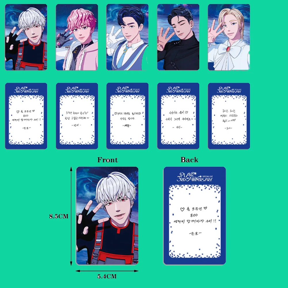 Korean Group PLAVE Cartoon Cosplay Photocard High Quality INS Style Double Sides Printing LOMO Card NOAH YEJUN BAMBY Fans Gifts