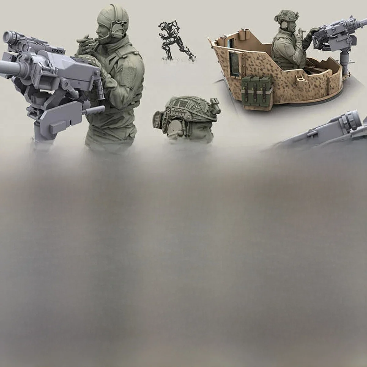 Figurine en résine 1/35, kit de modèle non peint, forces spéciales de l'armée américaine (1 personne avec 2 têtes uniquement), GK non assemblé et non peint
