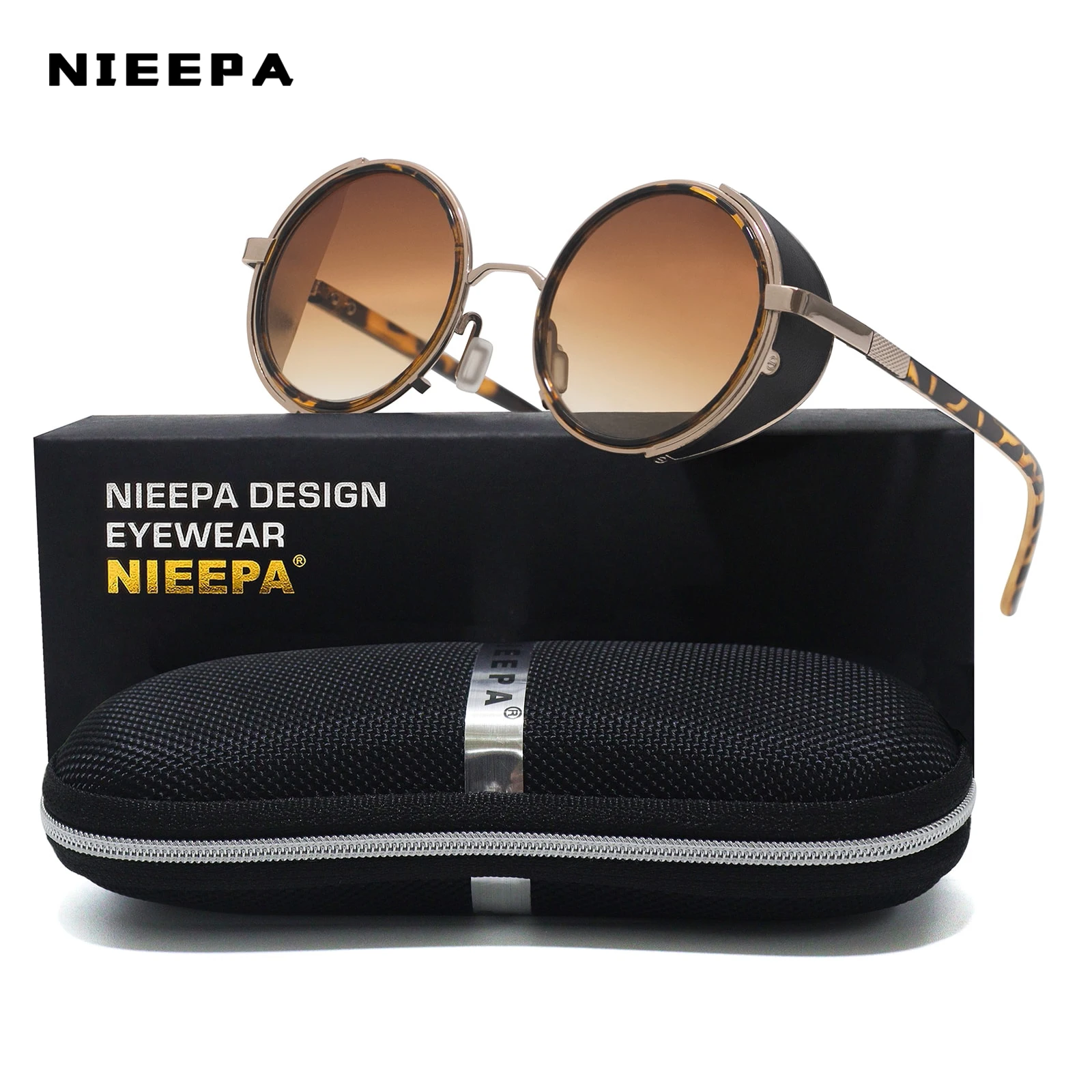 

UV400 круглые солнцезащитные очки с зеркальными линзами в стиле ретро в стиле стимпанк для мужчин и женщин, винтажные очки с покрытием, праздничный и стиль панк