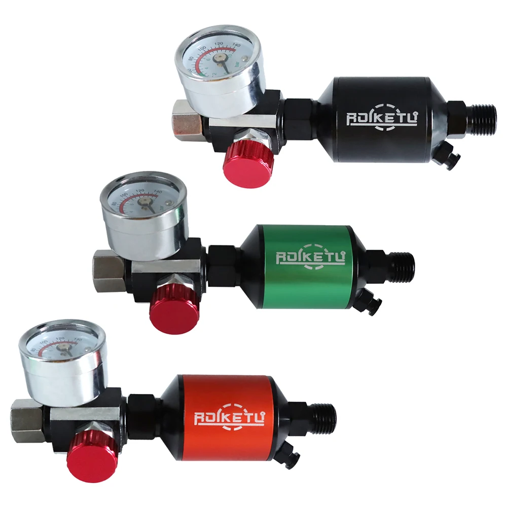 Regulador de ar com Filtro de ar Pistola de Pulverização Regulador de ar Calibre de ar em Linha de Água Armadilha Filtro Ferramentas Pintura Pistola Regulador