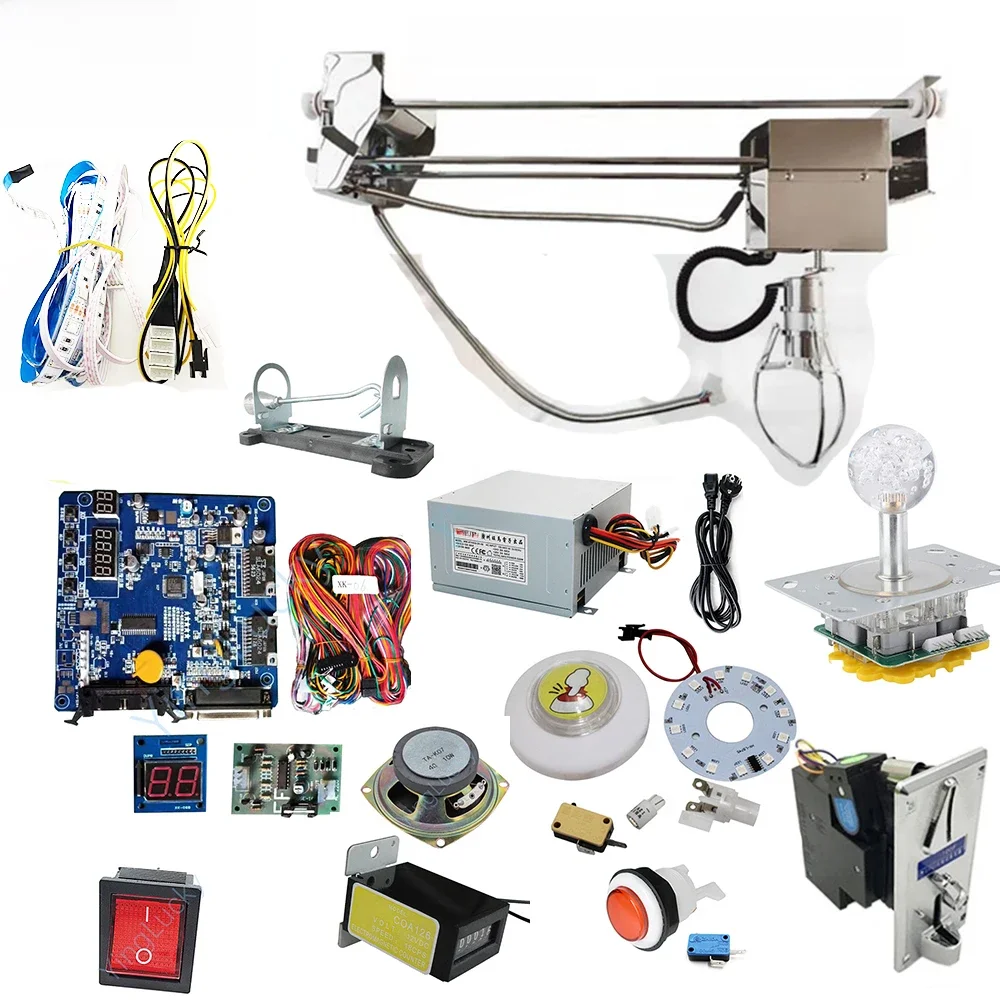 Zręcznościowa gra pazur automat sprzedający zestaw DIY dźwig zabawkowy zestaw maszyn 53cm Gantry z planszy przyciski joysticka zasilacz LED — zdjęcie 2