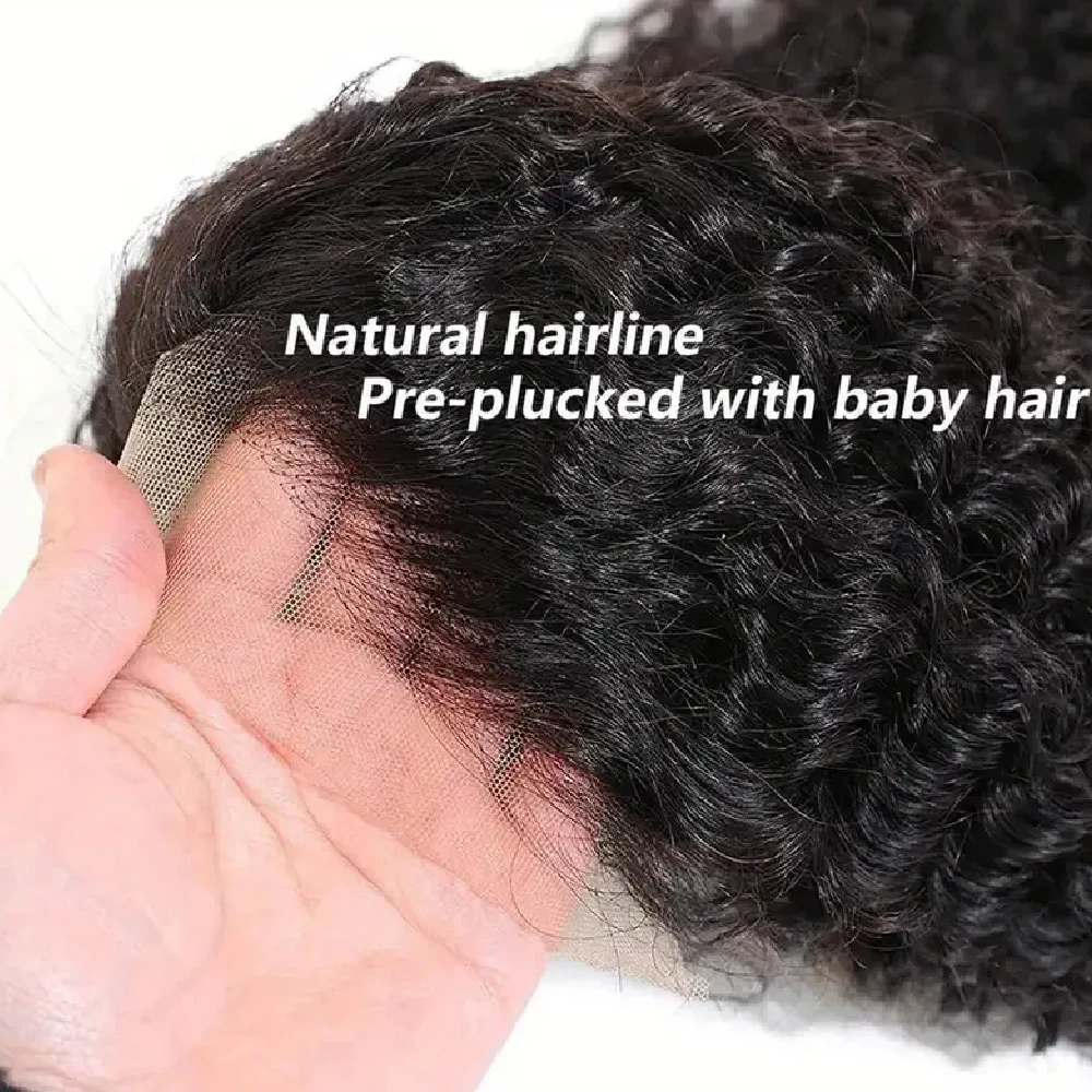 24 Inch Kinky Curly 13x4 Lace Front Human Hair Wigs For Women Pre Plucked Hd Transparent 13x6 Deep Curly Human Hair Frontal Wigs image 5