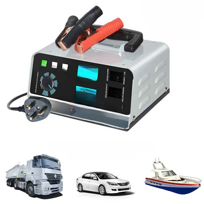 Inteligentna ładowarka samochodowa 400W 40A 12V/24V Ładowarka samochodowa Trickle Smart Pulse Repair do samochodów ciężarowych Łódź Motocykl — zdjęcie 2