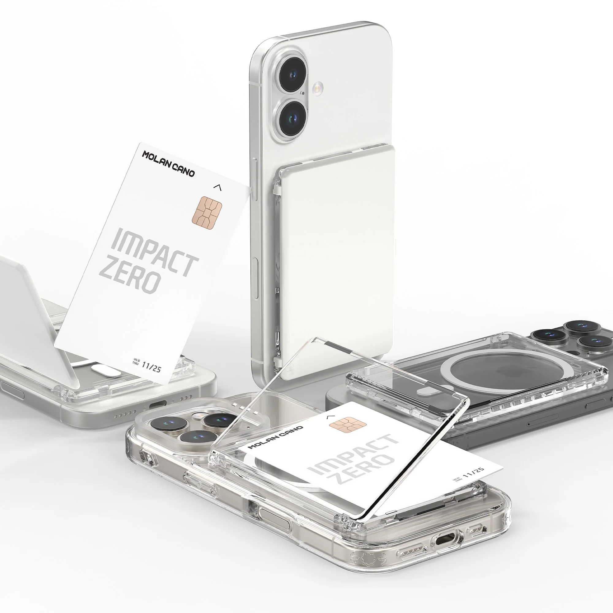 아이폰 갤럭시 마그네틱 맥세이프 호환 카드지갑 2장 수납 투명 카드포켓 - 4