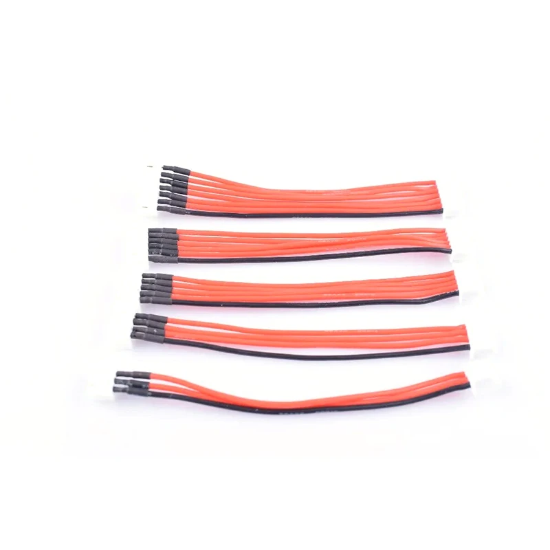 2 pcs  JST-XH 2S 3S 4S 5S 6S charge balance extension  silicone wire cable adapter 22awg 10cm