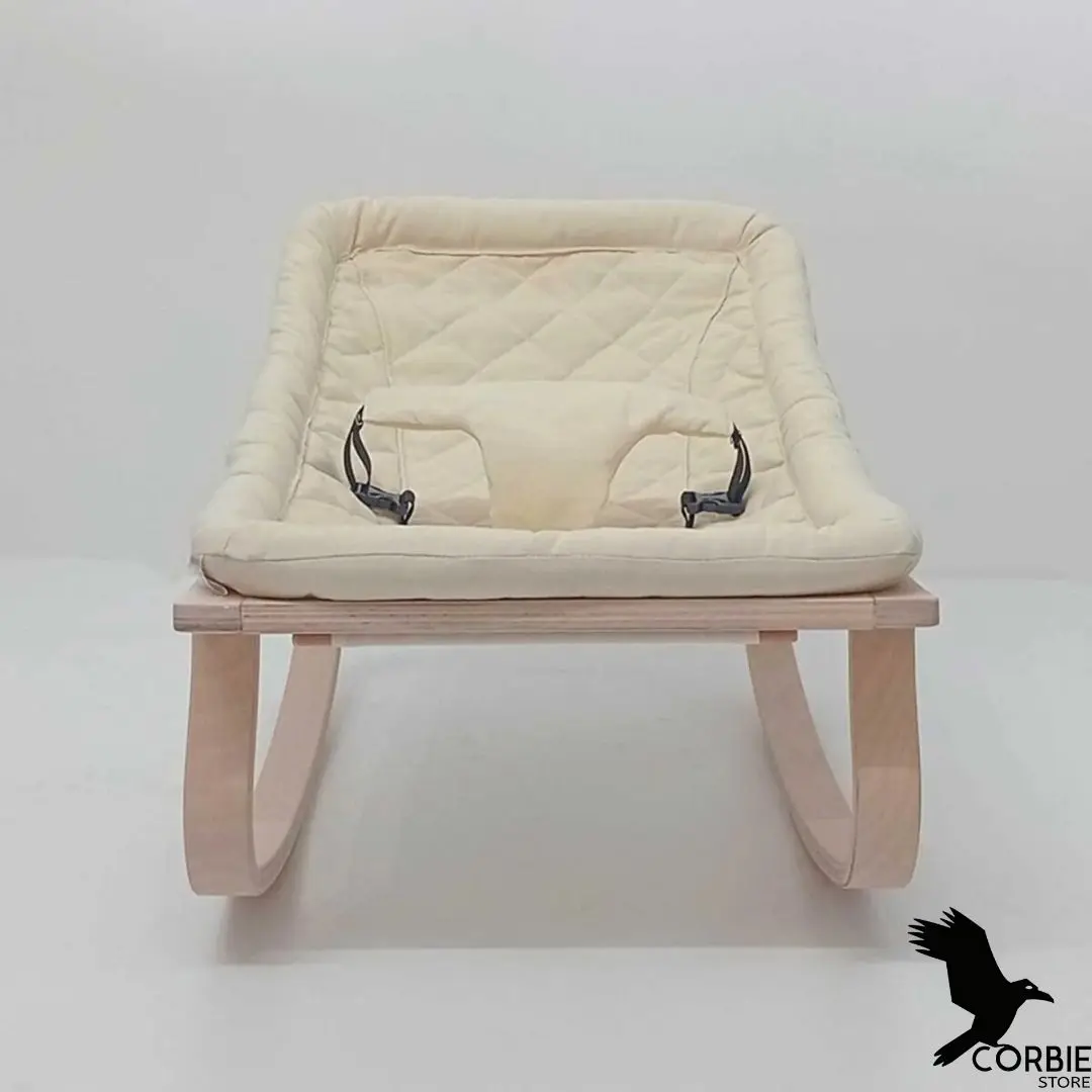 Natural Wooden Rocking Baby bed Baby Cradle Rocking Chair Rocker Baby 0-36 Months Swing Soothing Cradle Newborn Nursery