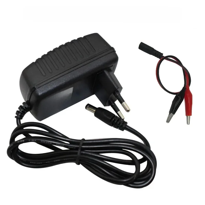 Ładowarka ścienna 12V 2A 13.8V 12 V Volt Solar Led Light Toy Akumulator samochodowy Aligator Clip / DC EU Plug — zdjęcie produktu 7
