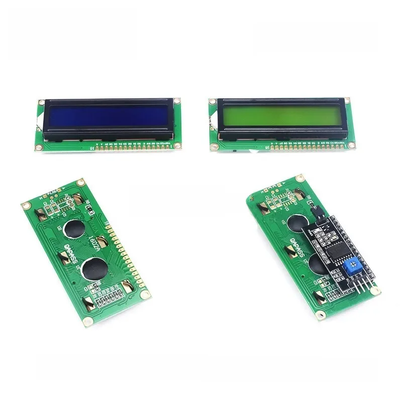 LCD1602 1602 moduł LCD niebieski/żółty tło Green Screen 16x2 znaków wyświetlacz LCD PCF8574T PCF8574 IIC I2C interfejs 5V dla arduino — zdjęcie 2