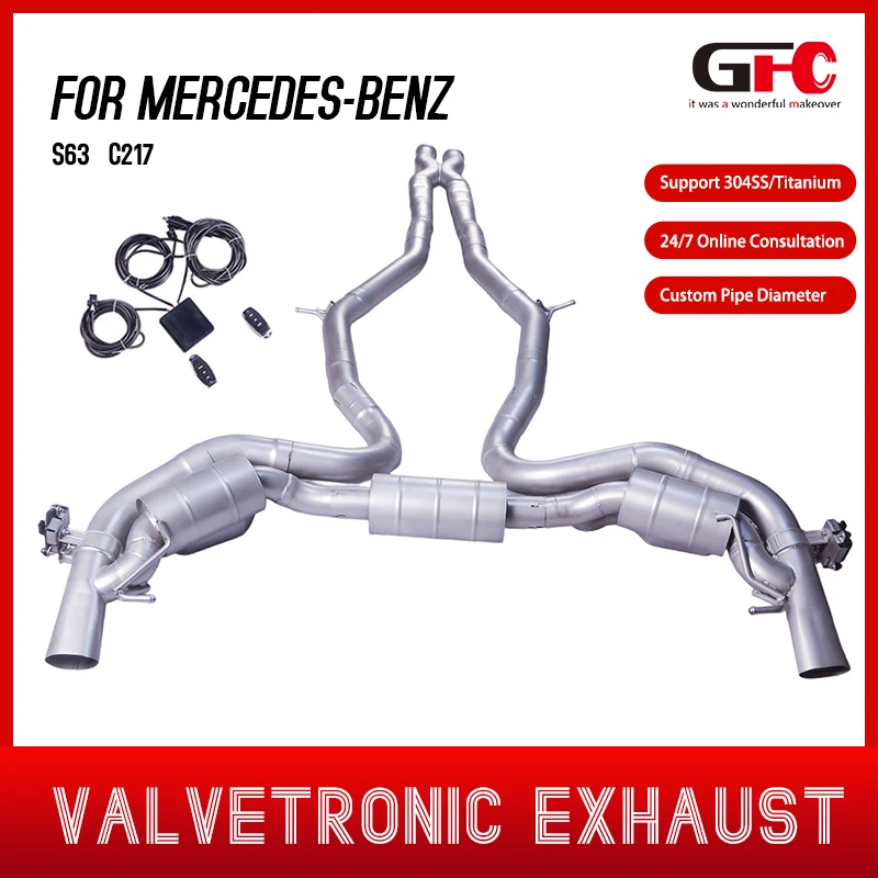 

High Performance 2013-2020 Mercedes-Benz S63 C217 4.0T 304 Stainless Steel Exhaust System
