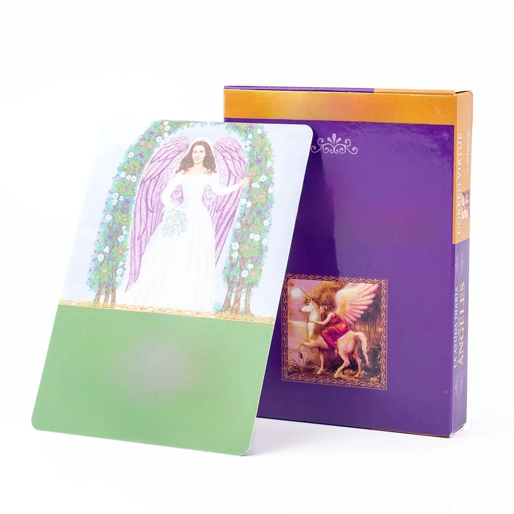 Guide quotidien des vos anges Oracle 44 cartes Deck 10.4*7.4 cm Version espagnole destin Divination Tarot jeu de société