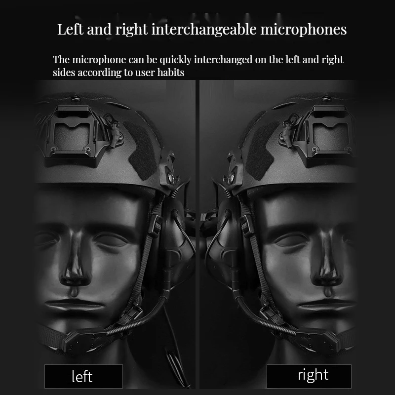 Tactical Communication Headset Outdoor Paintball Hunting Shot CS Sports Headphone for FAST Helmet OPS Wendy M-LOK Arc Headset