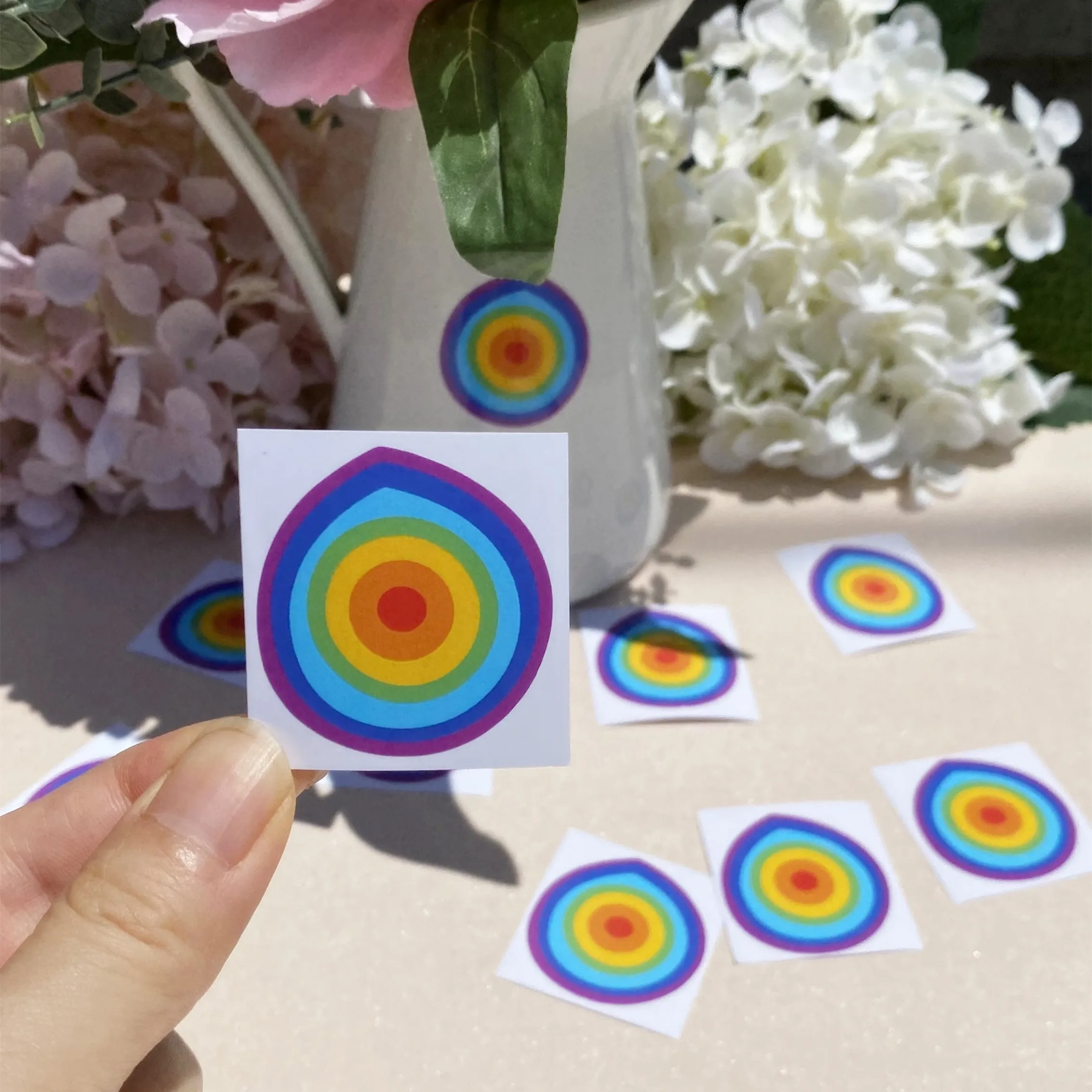 

Rainbow Evil Eye Stickers Turkish Magic Eye Vinyl Decals Wedding Birthday Event Party Glass Centerpieces Background Decorations