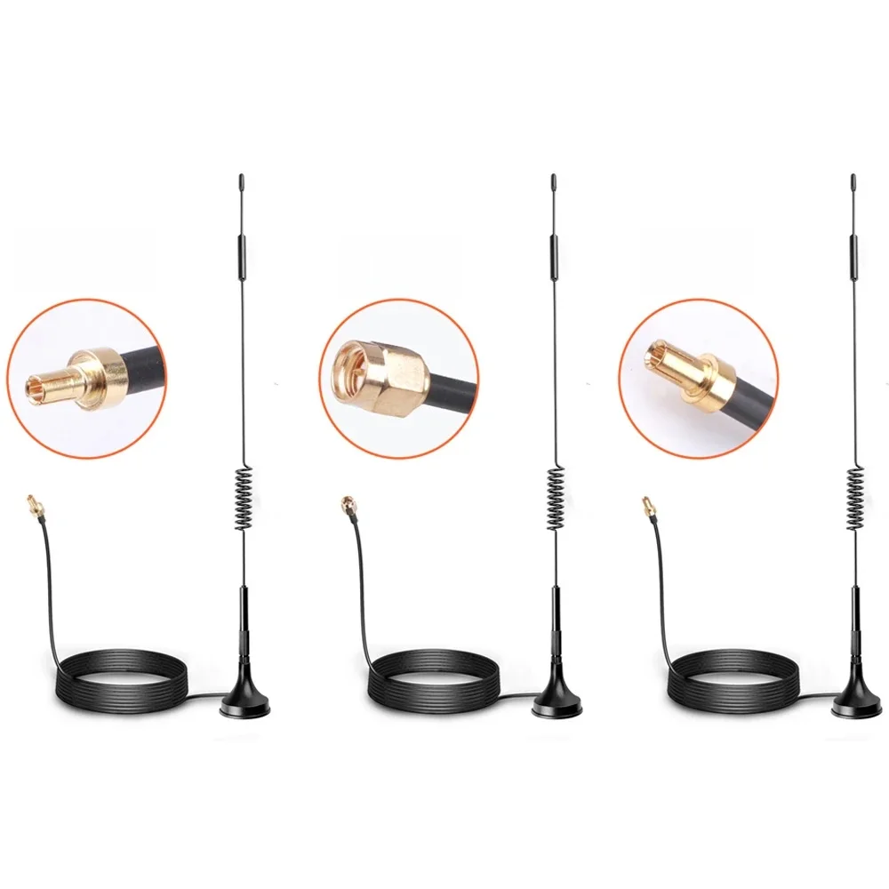1.5m TS9 CRC9 SMA Złącze męskie 700-2700MHz Zewnętrzna antena routera GSM 12dBi 2G 3G 4G LTE Antena magnetyczna — zdjęcie 2