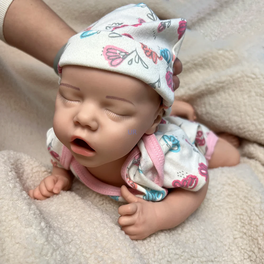 Exquisita muñeca de bebé renacida de silicona pintada a mano de 18 pulgadas, perfecta para la colección de arte de bebés renacidos, uso en guarderías, regalos de festivales