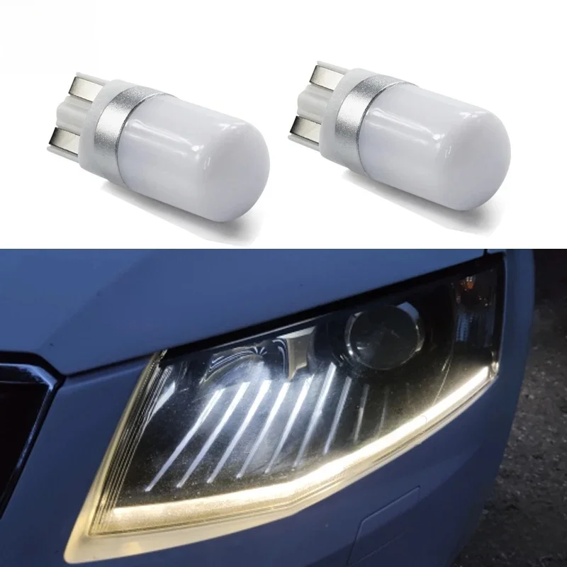 2 szt. Canbus biała dioda LED pozycja parkowania żarówka boczna dla Skoda Octavia 3 MK3 A7 z reflektorem ksenonowym (2013-2016) — zdjęcie 2