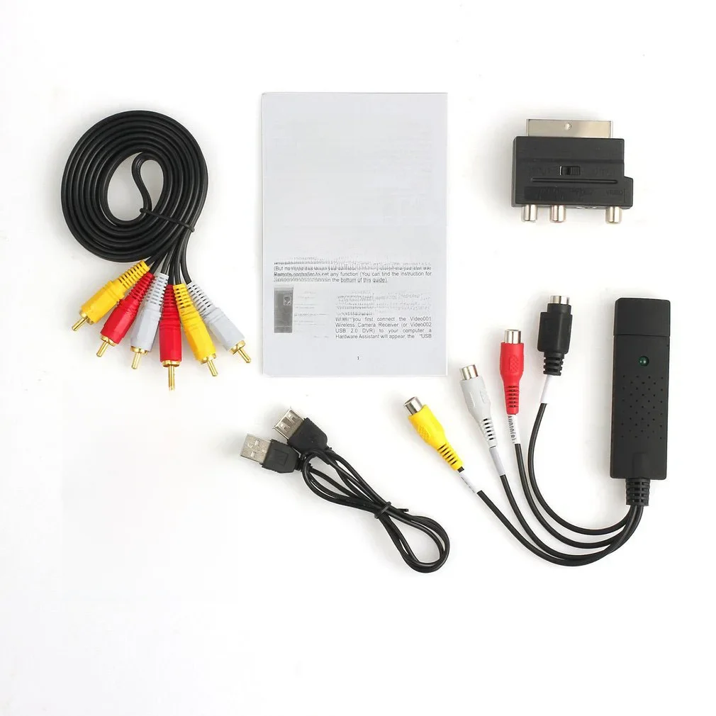 Convertisseur USB2.0 VHS vers DVD, conversion vidéo analogique vers Format numérique, Audio vidéo, DVD, carte de Capture d'enregistrement VHS, adaptateur PC de qualité