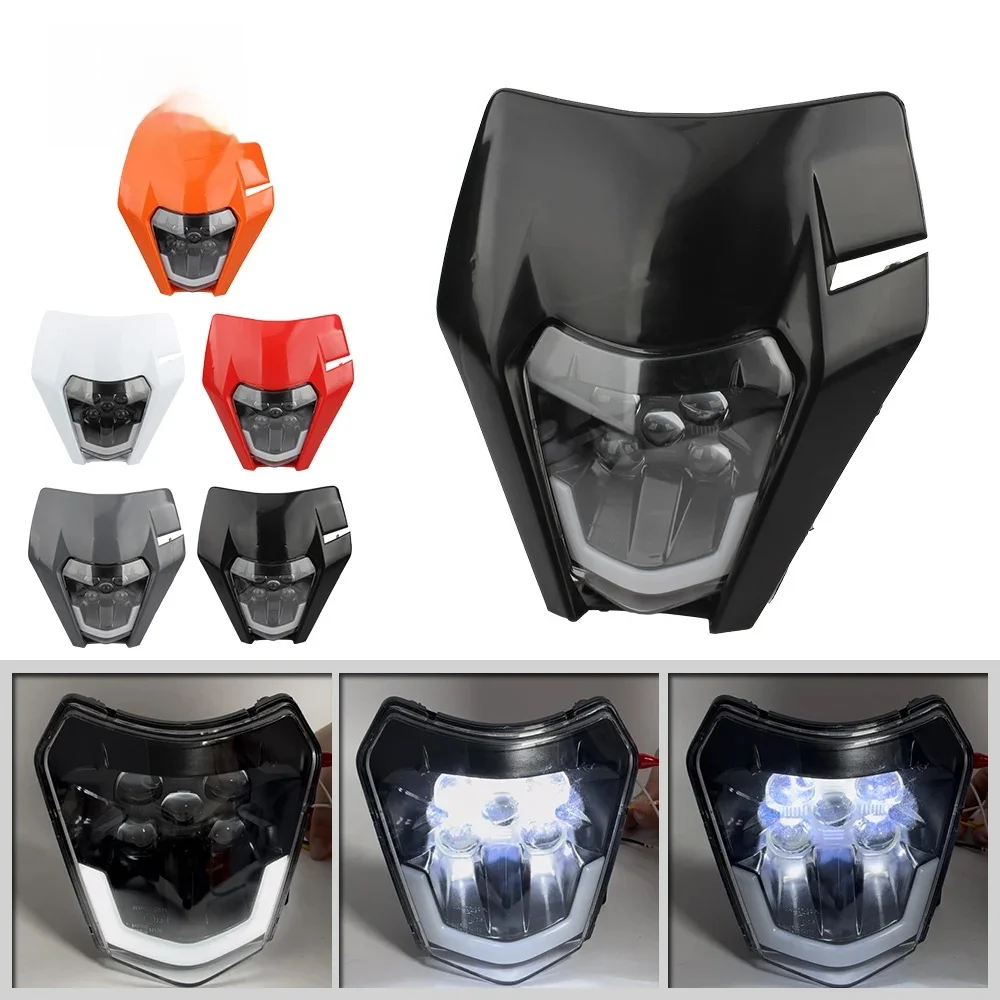 AliExpress PowerMotor For KTM Motorcycle LED Headlight EXC 300 XC XCF XCW 150 250 350 450 Motocross Headlamp Accessories Dirt Bike Moto Enduro Parts
