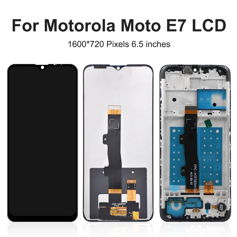 Original For Motorola Moto E7 Lcd Screen Display Touch Digitizer Assembly For Moto E7i Power LCD Diaplsy E7 Power Display +Frame