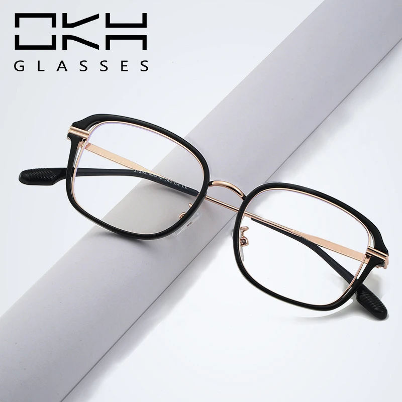 

OKH Metal Glasses Frames Reading Glasses Blue Light Men Women Custom Prescription Myopia Glasses Optical Lenses with Recipe G27