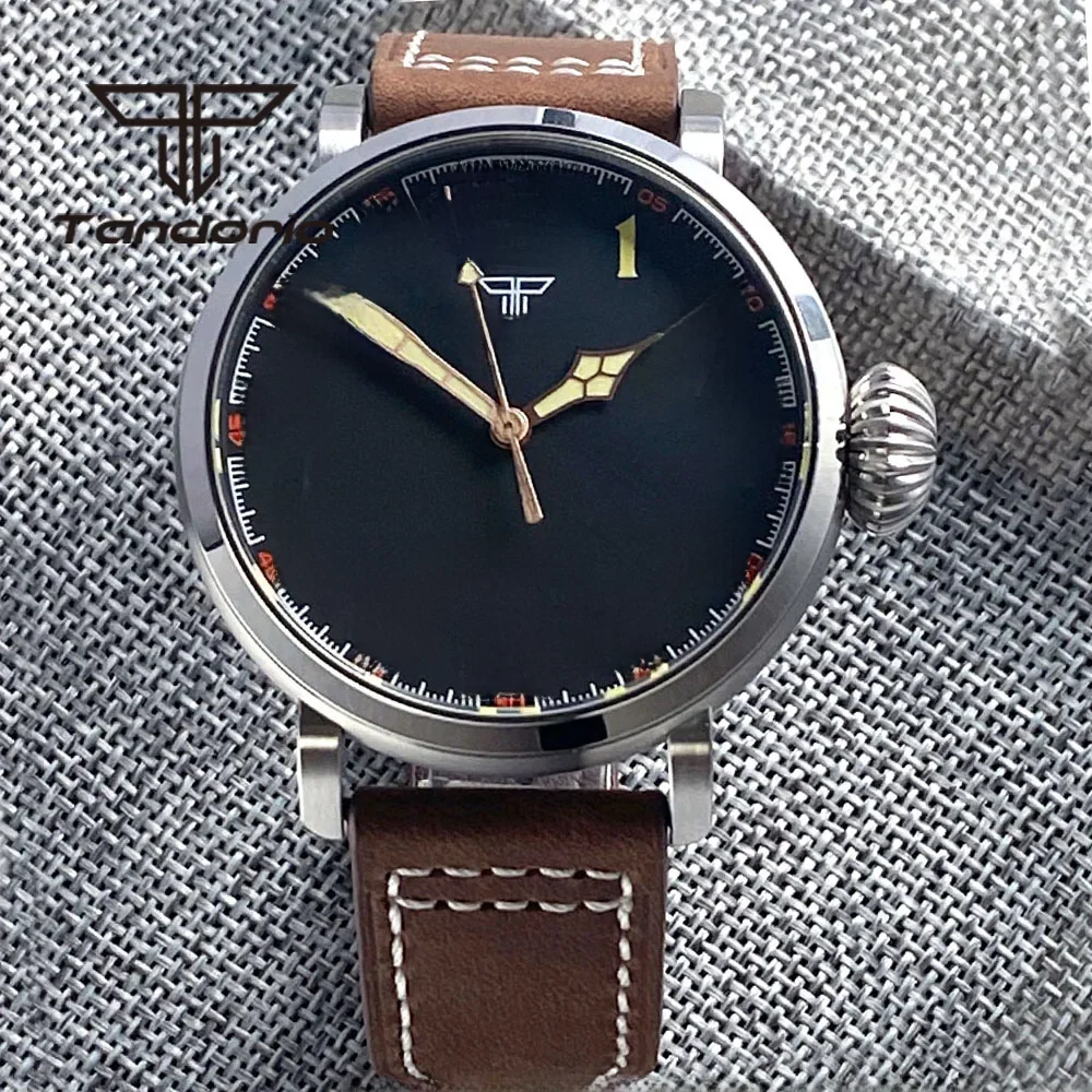Tandorio Rvs/CUSN8 Brons 46.5Mm Automatische Mannen Polshorloge PT5000 NH35A Beweging Sapphire Crystal Screwdown Kroon - afbeelding 2