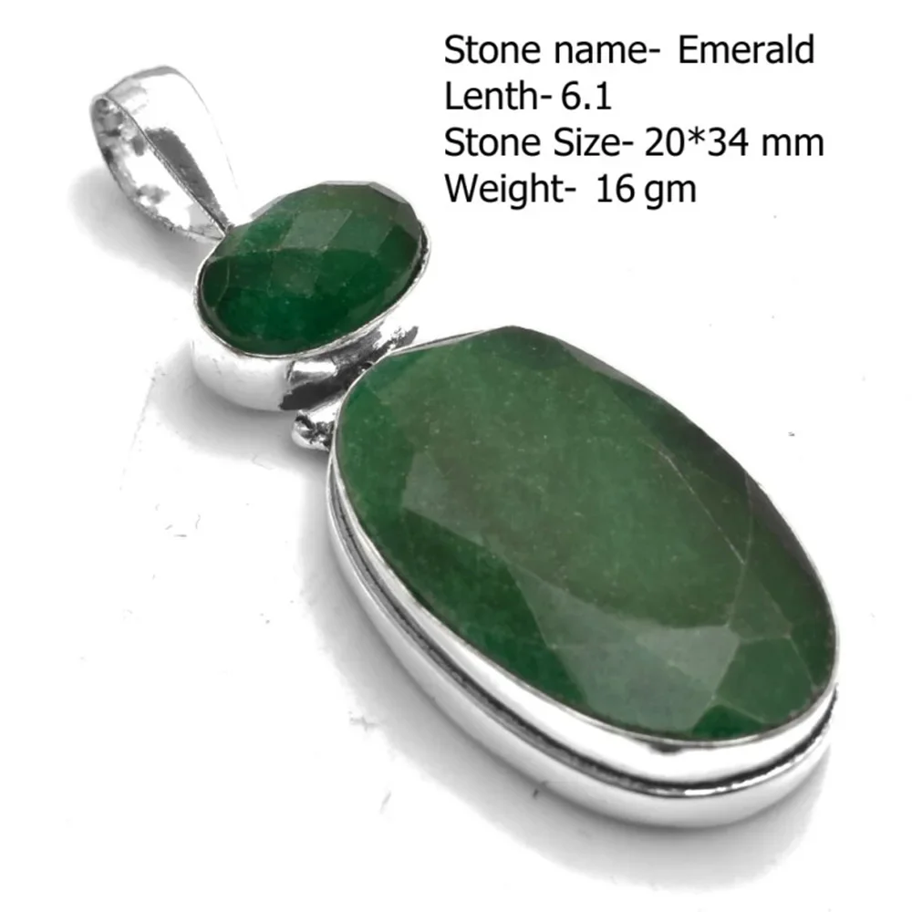 Genuine  Emerald Pendant