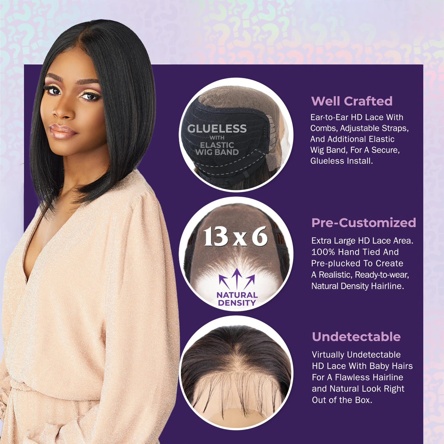 شعر مستعار بدانتيل أمامي عالي الدقة ، سحابة 9 ماذا ، 13 × 6 ، تيرينا ، طبيعي ، خط شعر منتوف مسبقًا ، تجعيد ناعم ، غير مرئي