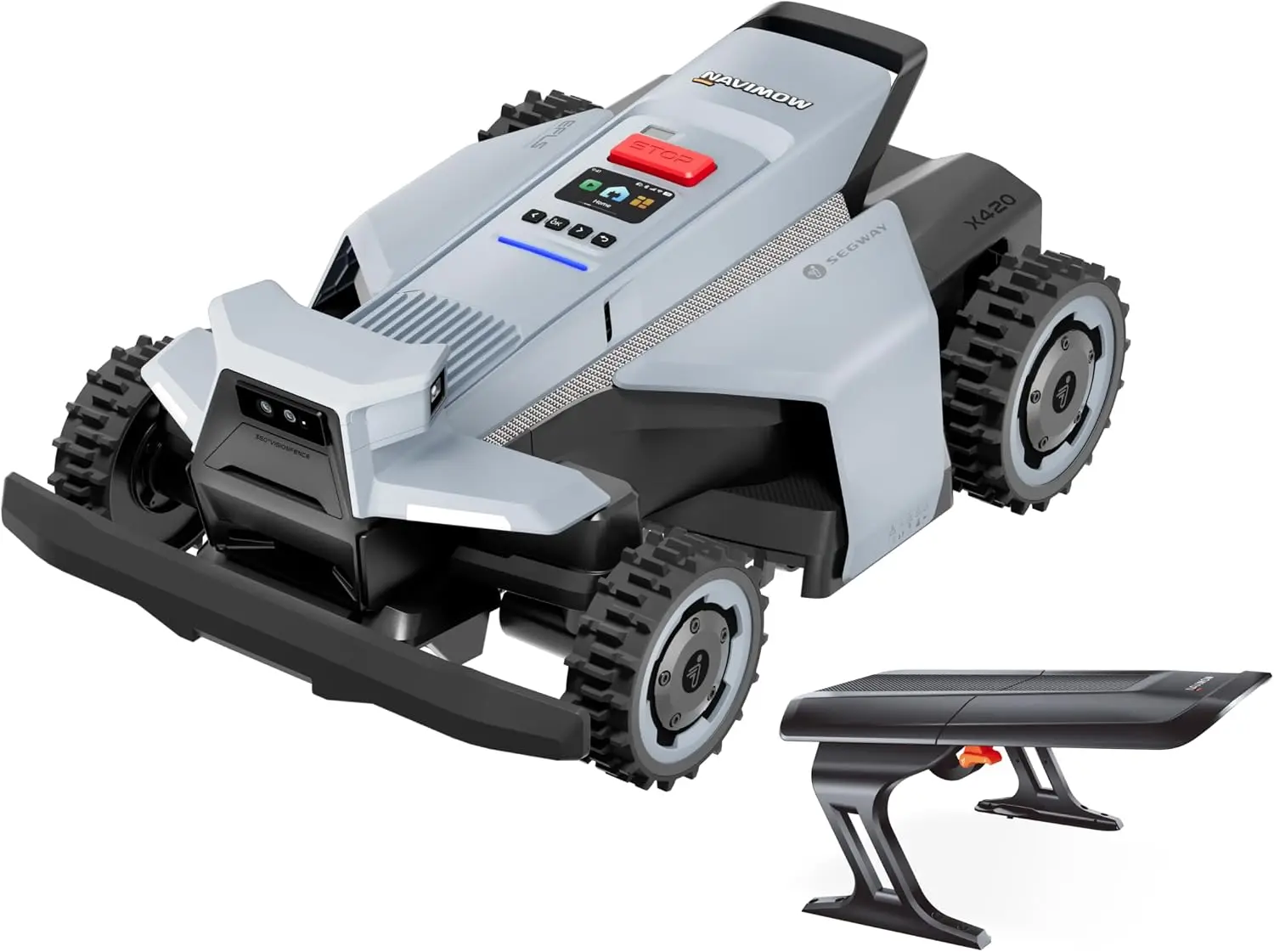100% OFFICIAL SALES WITH Warranty X420 Robot Lawnmower with Garage X, AWD up to 84% Slopes, Zero Turn for Lawn Protection, All-Terrain, MowMentum with 2 x 180W Motors,