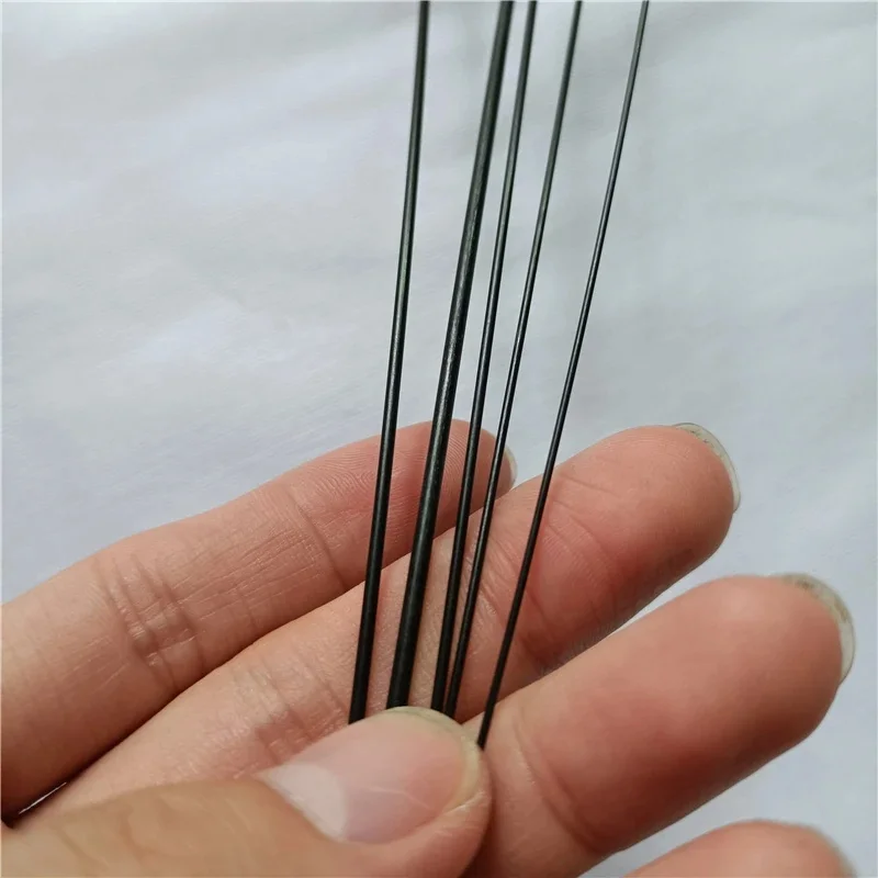 10PC Czarny pręt z włókna szklanego Średnica 0,8 mm 1 mm 1,2 1,5 1,6 mm 1,8 2 mm 2,5 3 mm Elastyczna izolacja z włókna szklanego Długość pręta 80 mm — zdjęcie 2