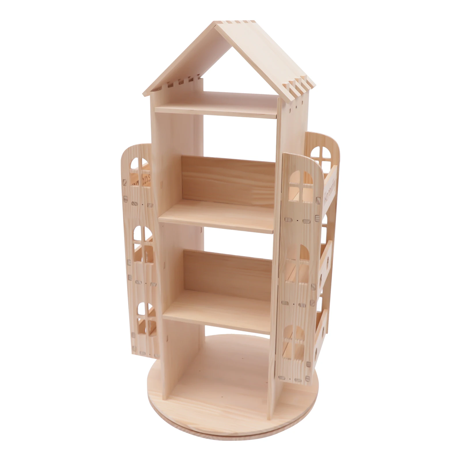 Rotating Bookshelf 360 Display Floor Standing Bookcase Storage Rack for Kids Children's Bookshelf, Book Display Stand, Wood Book