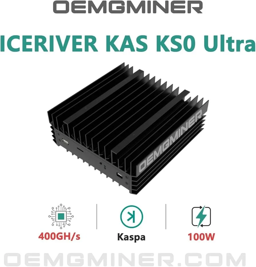 

BEST OFFER ICERIVER KAS KS0 ULTRA 400GH Miner | Kaspa Miner 100 WATT KS0 Ultra
