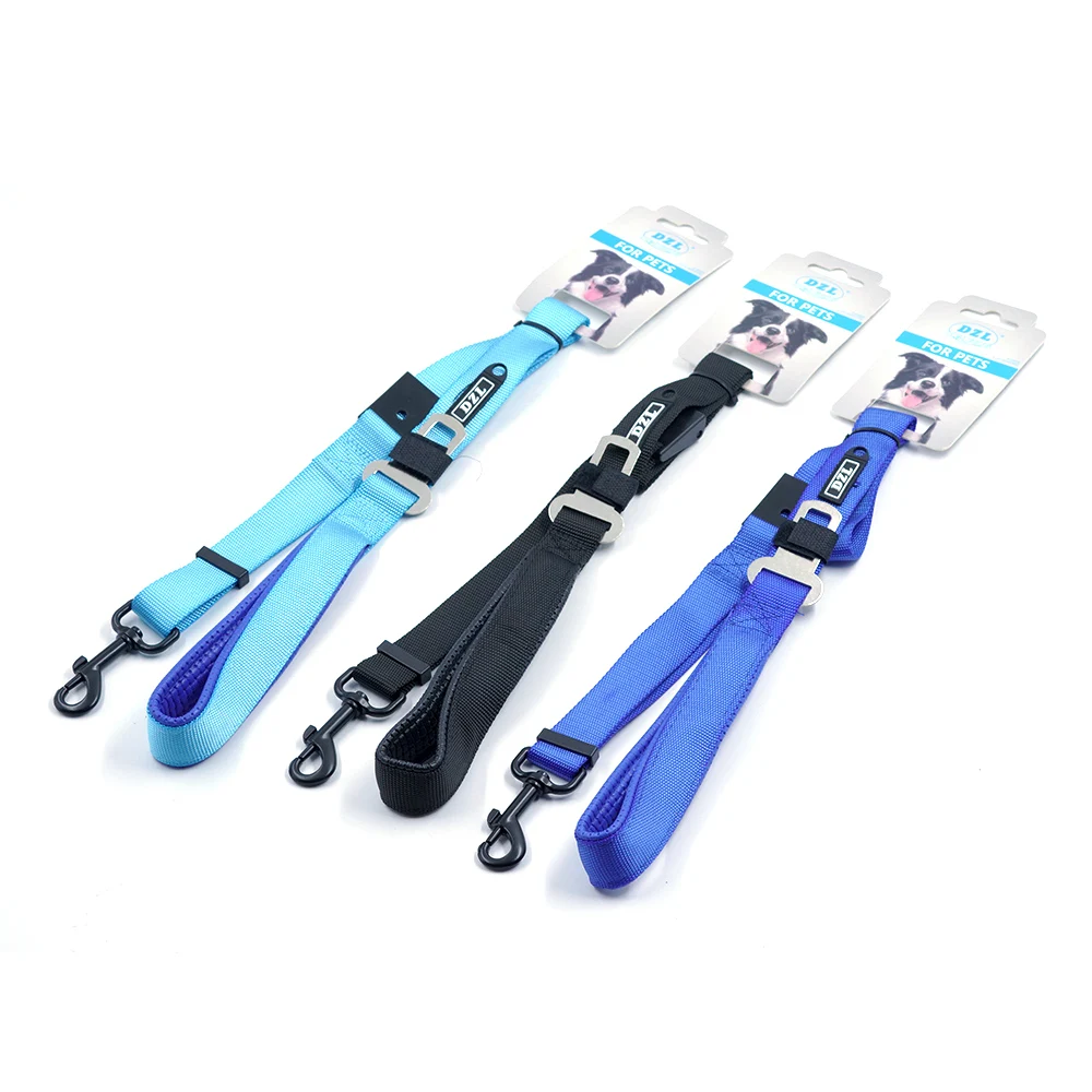 SMELL & SMILE Adjustable Dog Car Seat Belts With Handle Safety Belt Width 2,5 cm Strap Length: Approx Adjustable 80-115 cm Random color