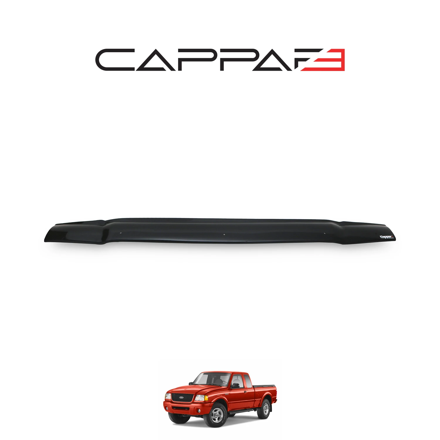 For Ford Ranger Front Hood Protection Spoiler 2002 To 2006 Front Bug Shield Hood Deflector Guard Glossy Black accessories car