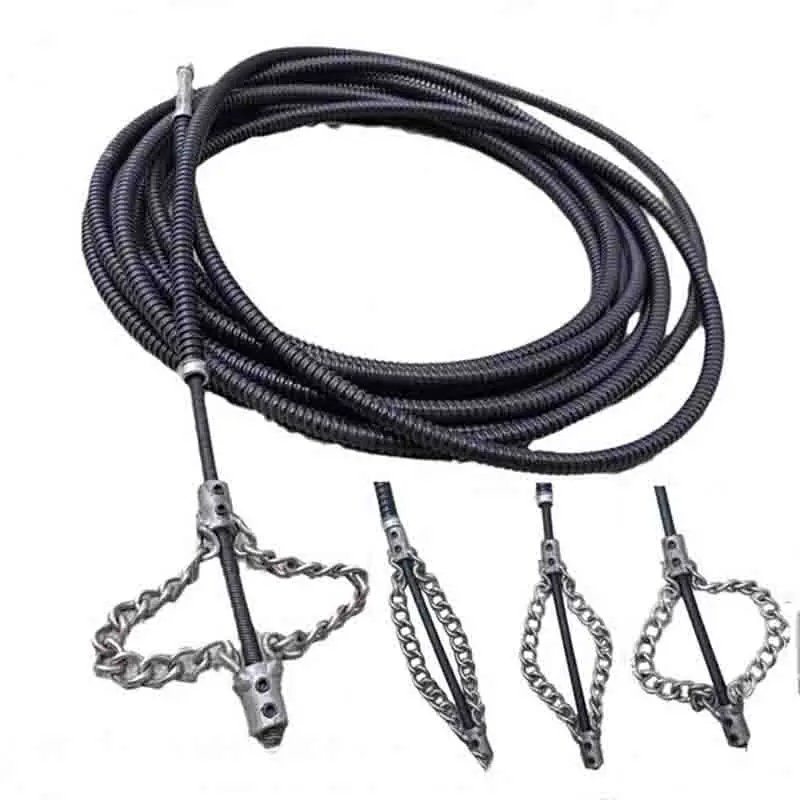 1-5 Meter Electric Dredging Sewer Special Tool Artifact Solid Chain Dredging Spring Oil Pollution Blocked Pipeline Dredging Tool