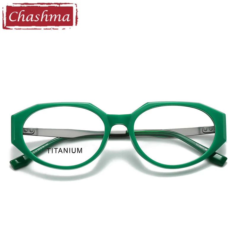 

Очки Chashma по рецепту врача, женские оправы из ацетата, овальные модные очки для оптических линз по рецепту, для коррекции близорукости