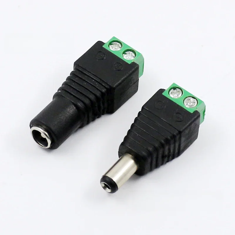 ATORCH DC 12V 5.5mm moc wtyczka Jack mężczyzn i kobiet wymienny zacisk blok 2.1mm złącze adaptera — zdjęcie 2