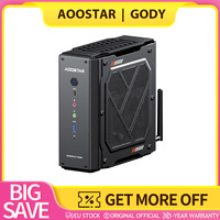 AOOSTAR GODY Mini PC Barebone (No RAM No SSD), AMD Ryzen 9 7940HX 16 Cores Max 5.2GHz, AMD Radeon RX 7600XT 8GB GDDR6, HDMI + DP + USB4 4K 120Hz Triple Display, WiFi 7, 5*USB3.2, 2*2.5G RJ45, 2*Type-C, 1*Headphone Jack