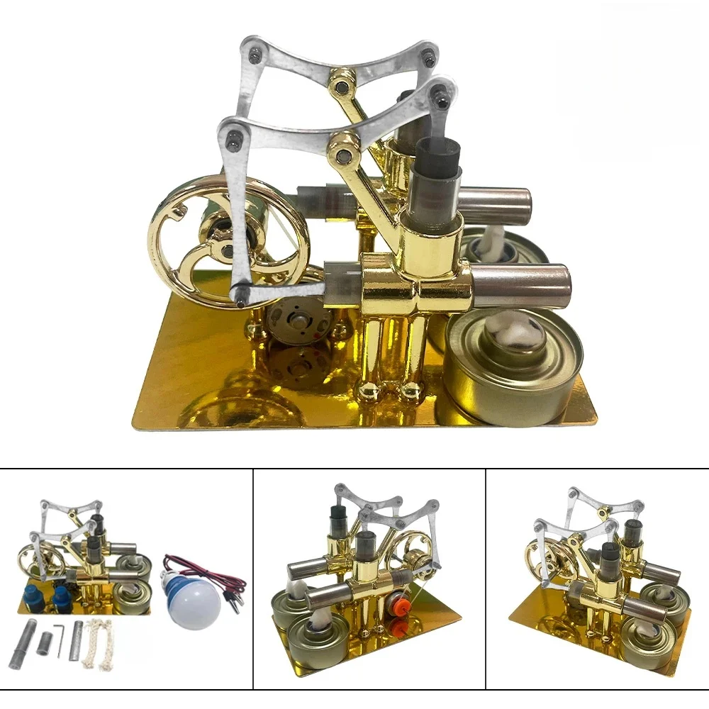 Miniaturowy model silnika Stirlinga Balance Steam Power Technology Naukowa eksperymentalna zabawka do wytwarzania energii — zdjęcie 2
