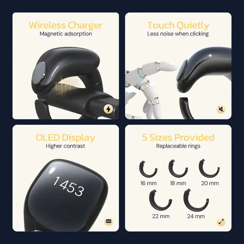 Weslamic new arrivals electronics itasbih ring black tasbeeh counter zikr smart ring electronics product hajj and umrah prayer - view 4