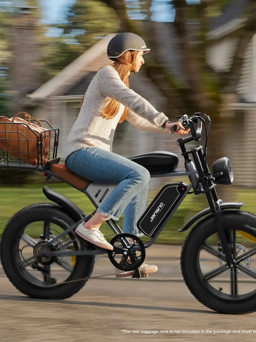 AliExpress JANSNO X70G Electric Bike 750W Powerful Motor 48V34AH Dual Lithium Battery E Bike Adult City 20*4 Inch Fat Tire Electric Bicycle